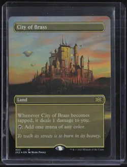 Magic The Gathering MTG Full Art Foil Land #403 City Of Brass - Image 1