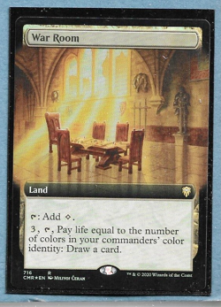 109 War Room Extended Art Foil (CMR) # 716 Near Mint (NM) Never Played MTG - Image 1