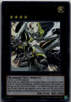 Number C39: Utopia Ray Ultra Rare Order of Chaos ORCS-EN040 LP - Image 1