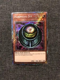 Konami Yu-Gi-Oh! TCG Morphing Jar 1st Edition Platinum Secret Rare RA03-EN098 - Image 1
