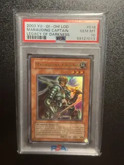 2003 Yu-Gi-Oh Marauding Captain LOD Legacy of Darkness POP 7 GEM MINT PSA 10 - Image 1