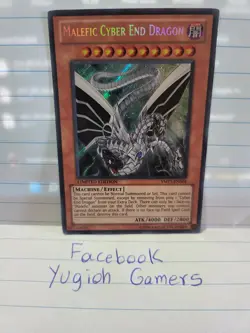 Yugioh Malefic Cyber End Dragon YMP1 Secret Light Played - Image 1