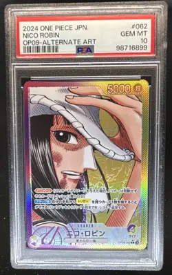 2024 One Piece Japanese Nico Robin Alternate Art #OP09-062 PSA 10 GEM MINT - Image 1