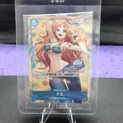 Bandai One Piece Nami P-013 Asia Set Alternative Art Holo 6000 HP Japanese - Image 1