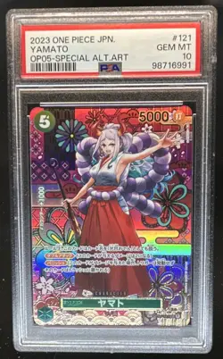 2023 One Piece Japanese Yamato Special Alternate Art #OP05-121 PSA 10 GEM MINT - Image 1
