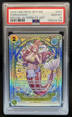 2025 One Piece OP11 EN Shirahoshi Special Alternate Art #EB01-057 PSA 10 - Image 1