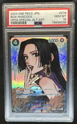 2023 One Piece Japanese Boa Hancock Special Alternate Art #OP04-078 PSA 10 - Image 1