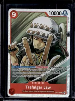 2026 One Piece Azure Sea's Seven Trafalgar Law Super Rare #OP14-009 - Image 1