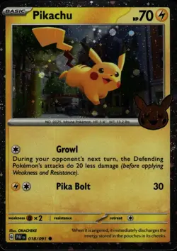 Pokemon TCG Holo Card Pikachu - (Cosmos Holo) Holo Rare Lightning Holofoil Tric - Image 1