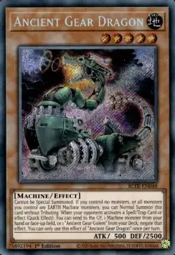 1x (NM) Ancient Gear Dragon - BLTR-EN048 - Secret Rare - 1st Edition YuGiOh - Image 1