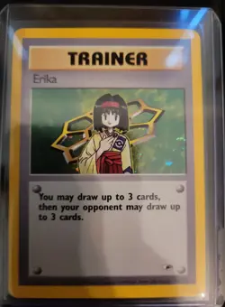 Trainer Erika 16/132 Unlimited Gym Heroes Holo Rare Vintage Pokemon Card NM - Image 1