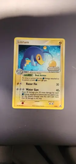 Pokemon TCG Lanturn EX Legend Maker 2006 Reverse Holo Card #19/92 Stamped - Image 1