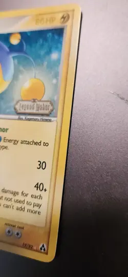 Pokemon TCG Lanturn EX Legend Maker 2006 Reverse Holo Card #19/92 Stamped - Image 4