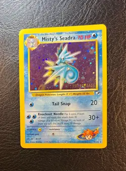 2000 Pokemon Gym Heroes #9 Misty's Seadra Holo Prerelease Promo Card - Image 2