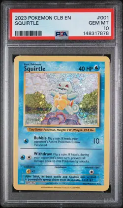 Squirtle 001 Pokemon PSA 10 TRADING CARD GAME CLASSIC - Image 1