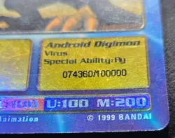 Digimon MetalGreymon DW-01 Rare Holo Card PlayStation Promo Bandai 1999 - Image 4