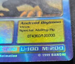 Digimon MetalGreymon DW-01 Rare Holo Card PlayStation Promo Bandai 1999 - Image 5
