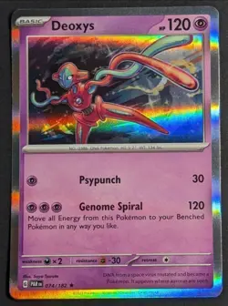Deoxys HOLO Rare Pokemon Card Paradox Rift 074/182 NM - Image 1