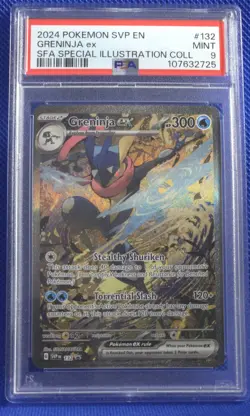 PSA 9 Greninja ex 132 Scarlet & Violet Holo Black Star Promo Pokemon Card - Image 1