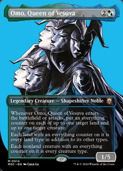 MTG - Omo, Queen of Vesuva - Modern Horizons 3 - Borderless Foil - NM - Image 1