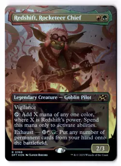 Redshift, Rocketeer Chief NM* FOIL BORDERLESS Aetherdrift 0366 mtg -UnltdCards - Image 1