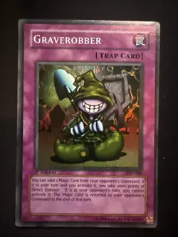 GRAVEROBBER PSV-008 SUPER RARE PHARAOH'S SERVANT YU-GI-OH FIRST EDITION - Image 1