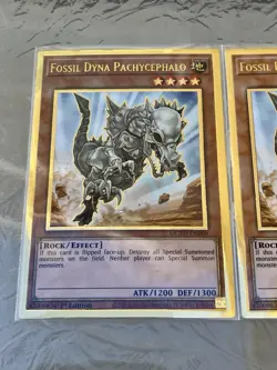 3x Fossil Dyna Pachycephalo | MGED-EN008 | Premium Gold Rare | NM | Yu-Gi-Oh! - Image 2