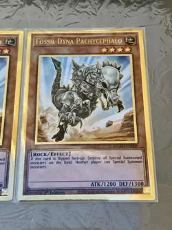 3x Fossil Dyna Pachycephalo | MGED-EN008 | Premium Gold Rare | NM | Yu-Gi-Oh! - Image 4