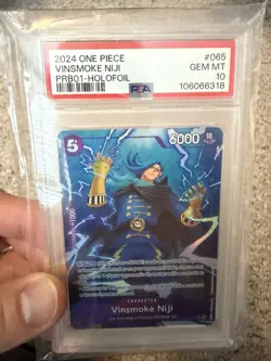 One Piece Card Game Vinsmoke Niji OP06-065 Full Art Foil Rare 2024 PSA 10 - Image 1