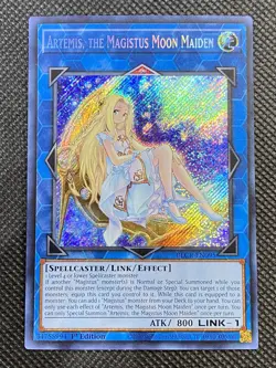 YuGiOh! Artemis, the Magistus Moon Maiden BLCR-EN095 Secret Rare 1st Edition NM - Image 1