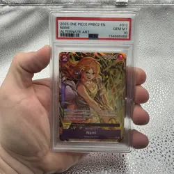 PSA 10 Gem Mint One Piece PRB02-012 Nami Alternate Art English - Image 4