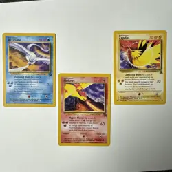 Pokemon: Zapdos, Articuno, Moltres, Legendary Birds - Promo Cards - Near Mint - Image 1