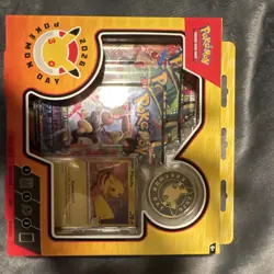 Pokemon TCG Pokemon Day 2026 Promo Sealed Pack, 3 Booster Packs, Pikachu Card - Image 1