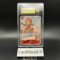 CGC 10 PRISTINE Nami Parallel OP01-016 R 25th Edition ONE PIECE Card Game 191 - Image 1