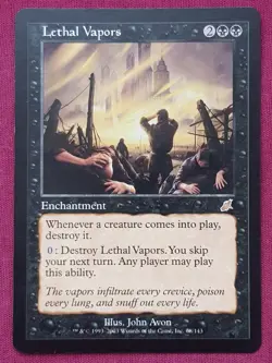 Magic The Gathering SCOURGE LETHAL VAPORS black card MTG - Image 1