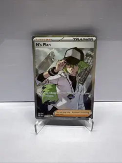 N's Plan 163/086 Ultra Rare Black Bolt Pokemon Card - Image 1