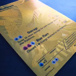 Reshiram 144/113 Gold Full Art Secret Rare Legendary Treasures LP Pokemon Card - Image 2