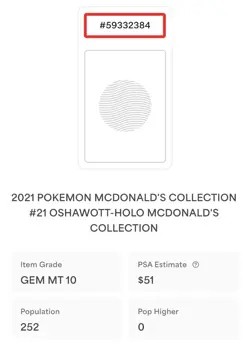 PSA 10 Oshawott 21/25 2021 McDonald's Collection Confetti Holo Pokemon Card - Image 3