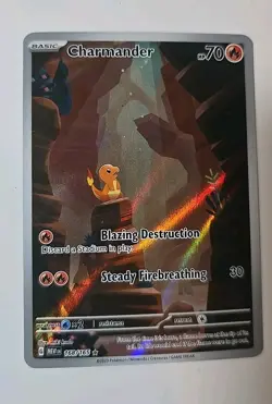 Pokemon TCG Scarlet & Violet Charmander Holo Card 168/165 NM/M Condition - Image 1
