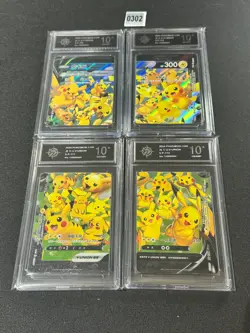 Pokemon TCG S-Chinese Pikachu V UNION S-P 109-112 4 sheets Promo card Grade 10 - Image 1