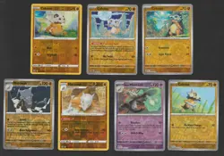 Cubone Marowak Pokemon Card Collection Set of 7 Reverse Holo Cards Cute 151 - Image 1