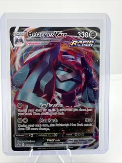 Metagross VMAX 113/198 Pokemon Card Chilling Reign Full Art Ultra Rare Holo LP - Image 1
