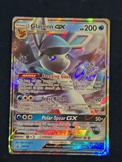 Lot Of Three Cards Full Art, and Gx Glaceon ,Pidgey, and Primarina Pokemon TCG - Image 2