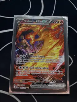 Pokemon TCG Destined Rivals Team Rockets Moltres EX Card 229/182 English NM - Image 2