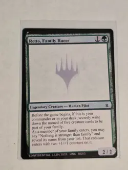 Retto, Family Racer - Playtest Card from MagicCon Chicago 2025 Unknown Event - Image 1