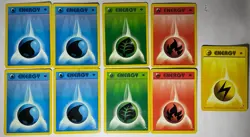 1st Edition Pokemon Cards Gym Heroes WOTC Energy Lot 9 MP - Image 1