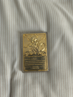 1999 Pokemon MEWTWO Gold Bar Card Limited Edition Burger King Gold Plated - Image 4