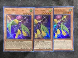 3x YuGiOh! - Toon Harpie Lady BLCR-EN066 Ultra Rare 1st Edition Near Mint - Image 1