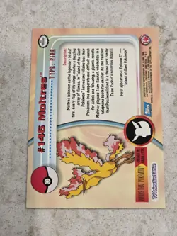 Pokemon Card Moltres #146 Topps Series 3 Blue Logo Vintage TCG Old School Fire - Image 2
