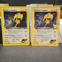 Pokemon Rocket's Zapdos Holo Team Rocket Returns Promo 15/132 Lot of 2 Cards - Image 1